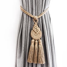 Spiralled Jute Tassel Curtain Tieback